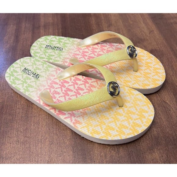 Michael Kors Girls' Endine Citrus Flip Flop Sandals - Picture 1 of 12